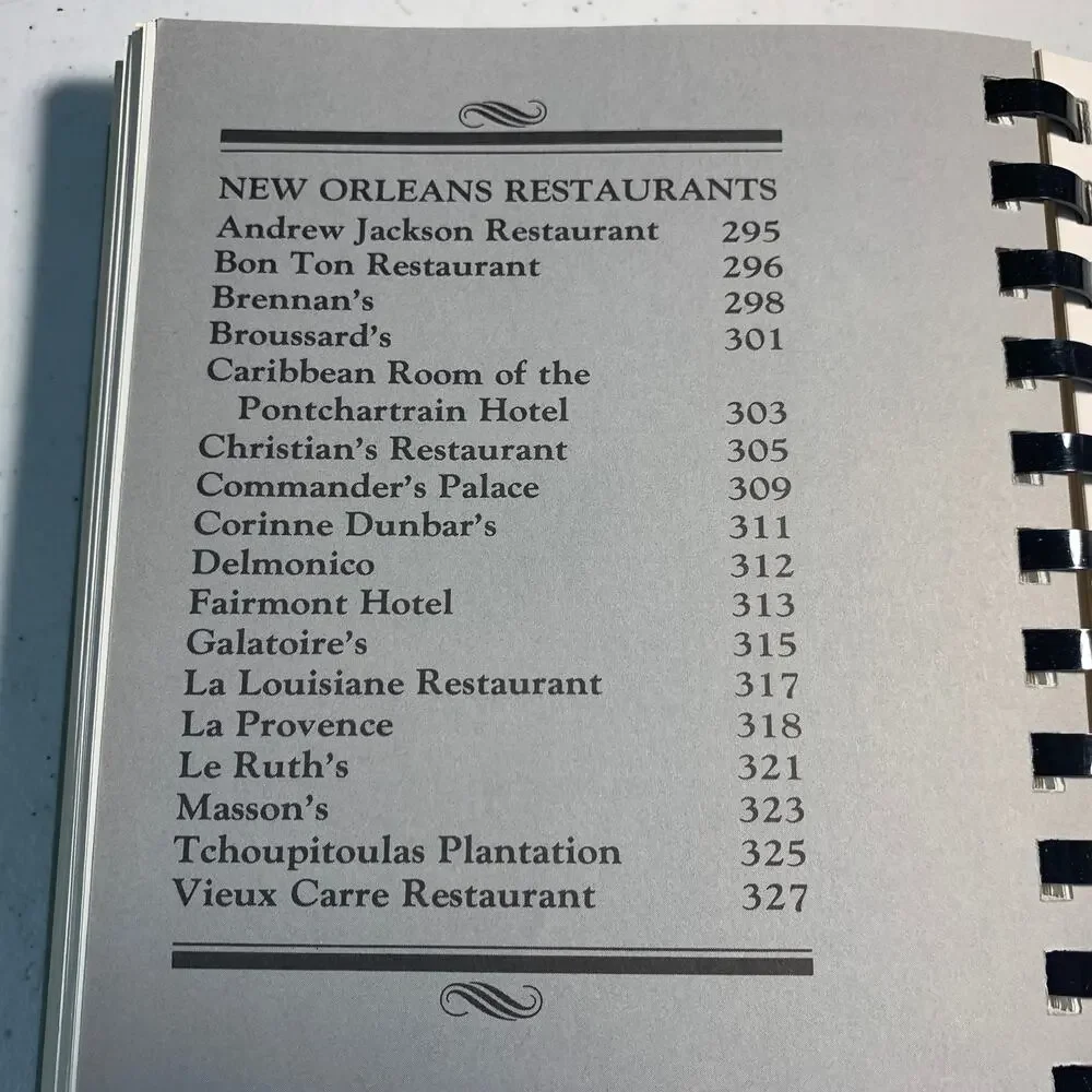 vintage cookbook La Bonne Cuisine New Orleans restaurants recipes spiral bound